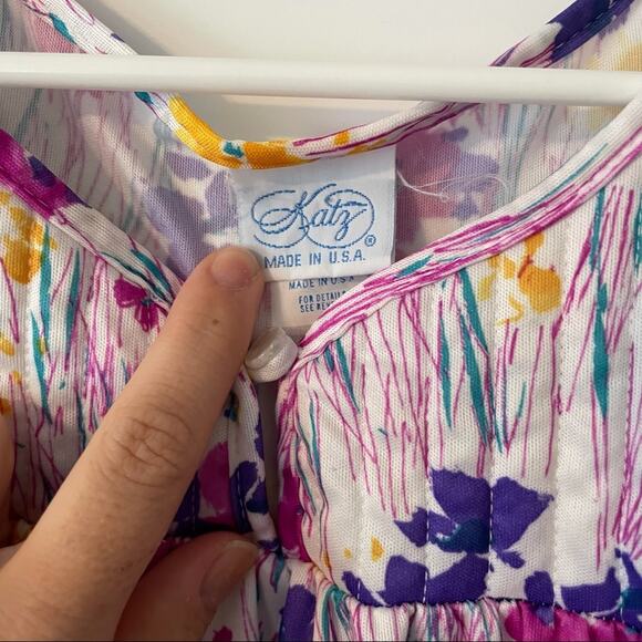 Vintage Katz 60s 70s flutter sleeve nightgown - Picture 3 of 5